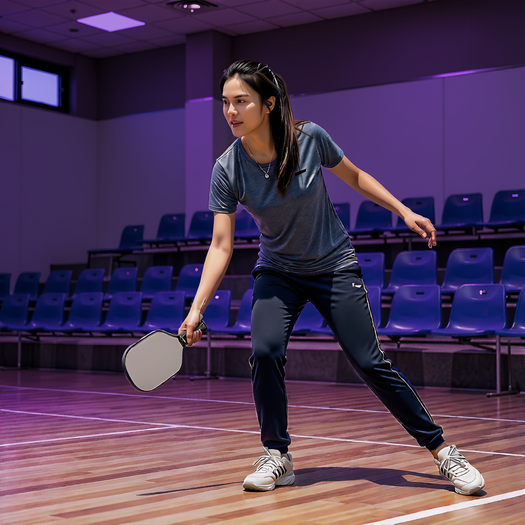 purple background pickle ball